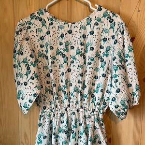 Floral Print Dress with Puff Sleeves